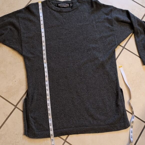 Randall Roy for William Kasper California Cashmere Sweater Charcoal Gray Crew M - Picture 5 of 9